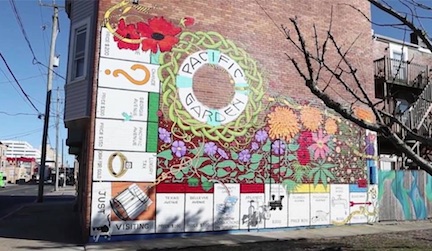 A Monopoly-themed mural
