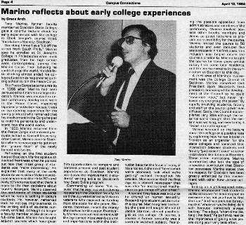Argo article on Tony Marino lecture