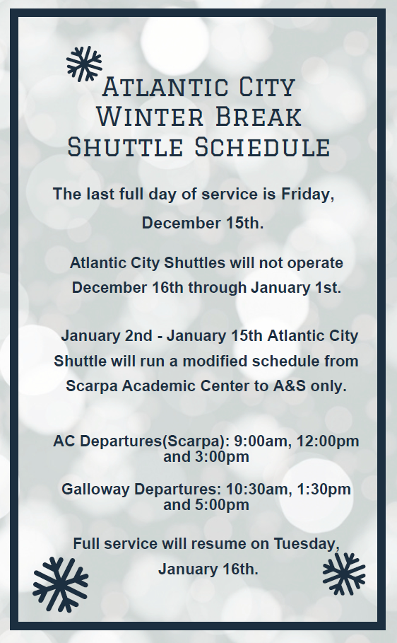Winter 23 Shuttle schedule