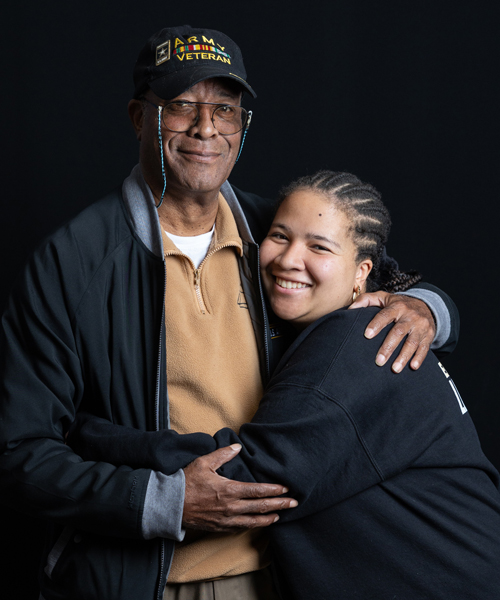 Tina Austin and Father Richard Hustin