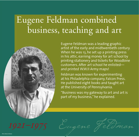 Eugene Feldman combined business, teaching and art