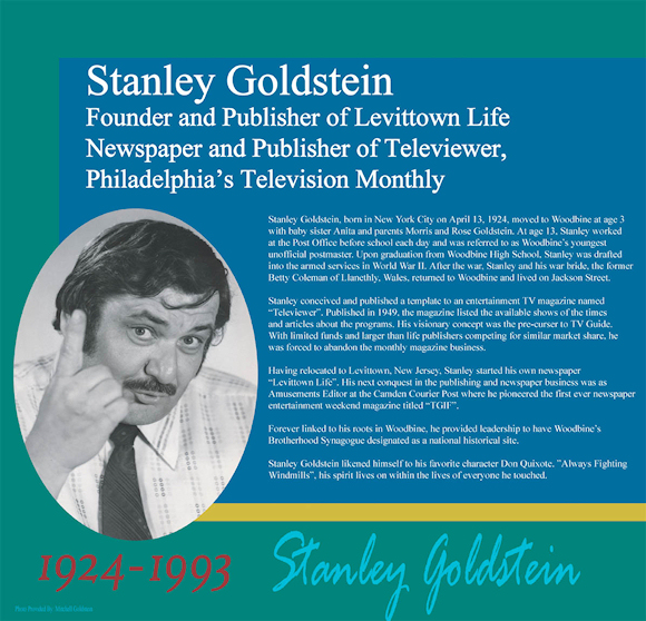 Stanley Goldstein founder and publisher of Levittown Life Newspaper and Publisher of Televiewer Philadelphia's Television Monthly