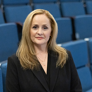 Women in empty theatr audience